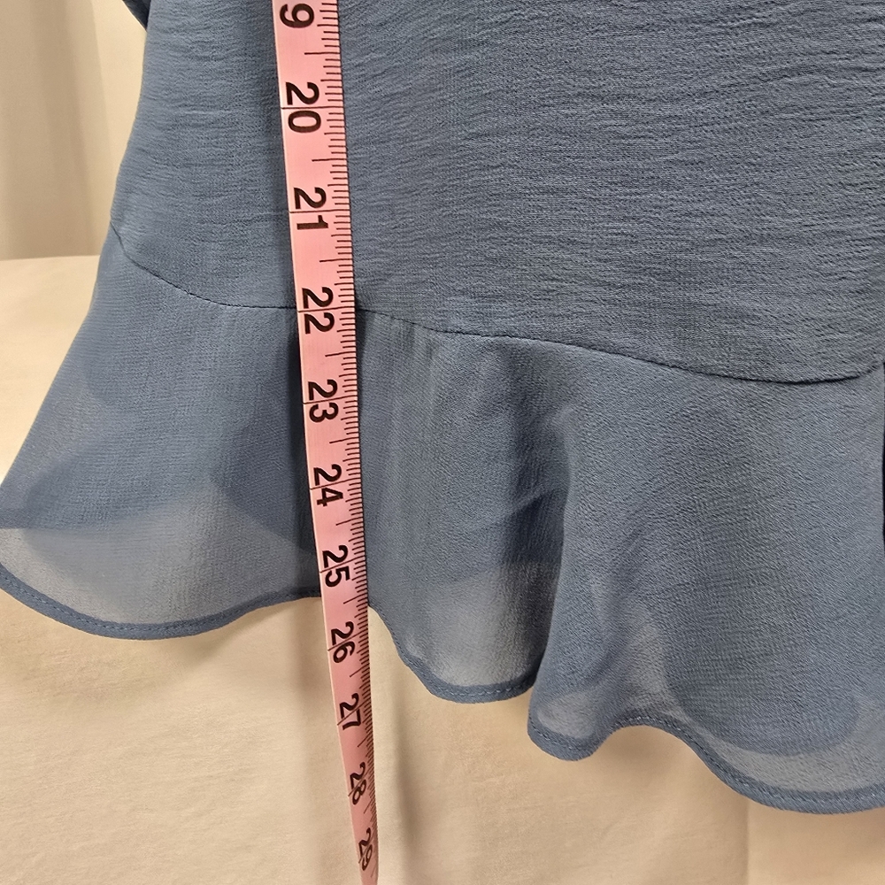 Max Edition Blue Ruffle Blouse - Picture 3 of 10